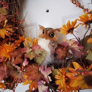 Fall Owl Wreath